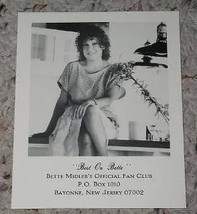 Bette Midler Fan Club Photo Vintage 1984 Best On Bette - $24.99