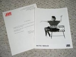Bette Midler Atlantic Promo Press Photo Vintage 1983 - £23.50 GBP