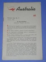 Australia Vintage Pamphlet Booklet Brochure Jan. 1956 - $18.99