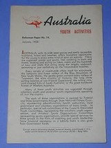Australia Vintage Pamphlet Booklet Brochure Jan 1958 - £15.04 GBP
