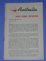 Australia Vintage Pamphlet Booklet Brochure Jan 1956 - £14.87 GBP