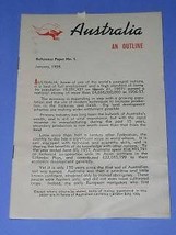 Australia Vintage Pamphlet Booklet Brochure Jan 1958 - $18.99