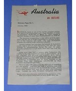 Australia Vintage Pamphlet Booklet Brochure Jan 1958 - £15.01 GBP