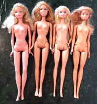 Mattel Barbie Lot Of 4 Nude Blond 1999 Body 2005 &amp; 2011 Head And Two 2015 Dolls - £11.68 GBP