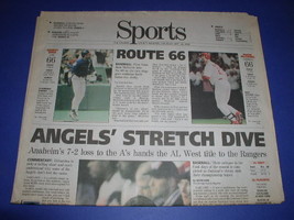 ANAHEIM ANGELS SPORTS PAGE OC REGISTER 9-26-1998 - $22.99