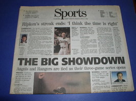 ANAHEIM ANGELS SPORTS PAGE OC REGISTER 9-21-1998 - $22.99