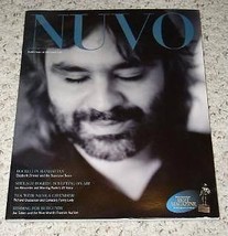 Andrea Bocelli NUVO Magazine Vintage 2001 - £26.06 GBP