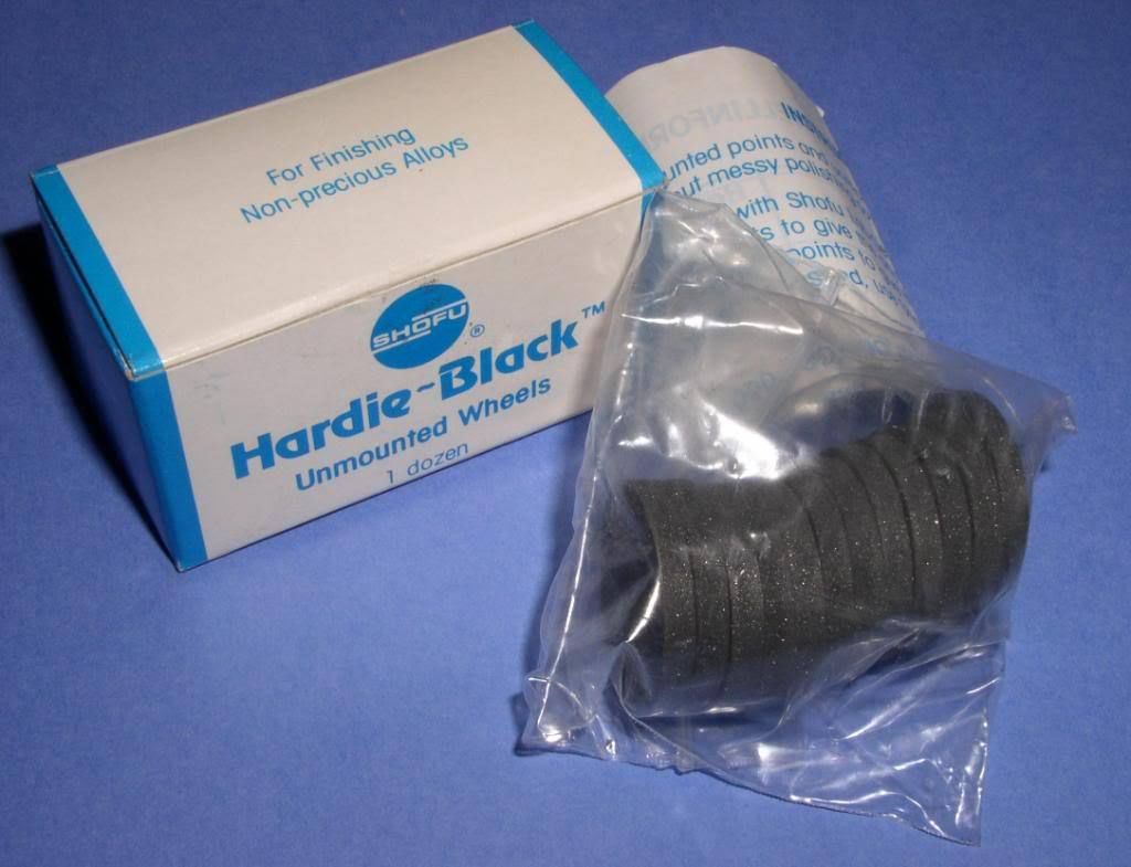 DENTAL LAB SHOFU HARDIE BLACK UNMOUNTED WHEELS ALLOYS - $18.99