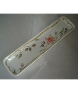 ANDREA by SADEK White/Pink Floral Porcelain Chopstick Holder / Jewelry Dish - £11.41 GBP