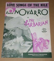 Ramon Novarro The Barbarian Sheet Music Vintage 1933 Love Songs Of The Nile - £31.69 GBP