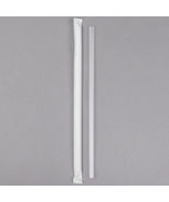 50 7-3/4&#39;&#39; Jumbo Translucent Wrapped Straws - $137.23 MXN