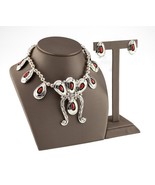 Argent Sterling Navajo Perlé Cornaline Ensemble Collier et Boucles D&#39;Ore... - $2,368.67 CAD