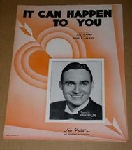 Ran Wilde It Can Happen To You Sheet Music Vintage 1936 - £18.76 GBP