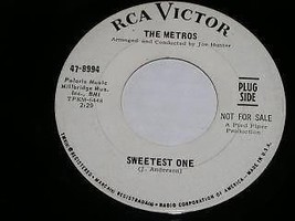 The Metros Sweetest One Time Changes Things 45 Rpm Record RCA Label Promo - $64.99