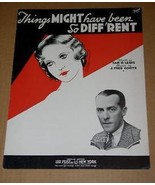 Frank Dailey Things Might Have Been So Diff&#39;rent Sheet Music Vintage 1935 - $23.99