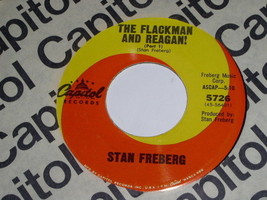 Stan Freberg The Flackman And Reagan 45 Rpm Record Vinyl Capitol Label - £19.80 GBP