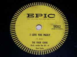 Four Coins Maybe 78 rpm record vintage Epic Records - £27.96 GBP