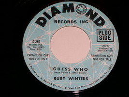 Ruby Winters Guess Who Sweetheart Things 45 Rpm Record Vinyl Diamond Label Promo - £31.59 GBP