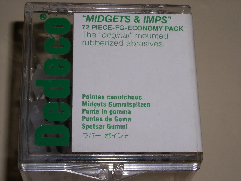 DENTAL LAB DEDECO ABRASIVE POINTS MIDGETS &amp; IMPS 72 PC - $24.99