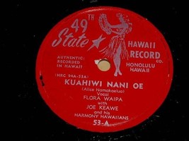 Flora Waipa Kuahiwi Nani Oe 78 Rpm Vintage Hawaiian Lei Momi Sweethearts - $79.99