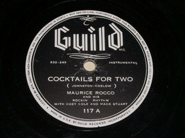 Maurice Rocco Rockin Rhythm Cocktails For Two Sugar 78 rpm record Guild Label - £40.15 GBP