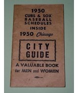 Chicago Cubs White Sox Baseball Schedule Vintage 1950 City Guide Book - $475.79 MXN