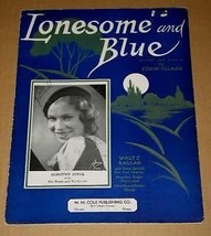 Dorothy Joyce Lonesome And Blue Sheet Music Vintage 1932 - £19.17 GBP