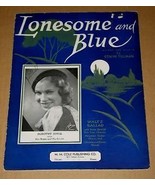 Dorothy Joyce Lonesome And Blue Sheet Music Vintage 1932 - $32.91 CAD
