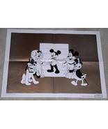 Disney Video Poster Vintage 1984 Promo Mickey Minnie Mouse Daffy Duck Pluto - $19.99