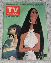 Sonny &amp; Cher Al Hirschfeld TV Guide Vintage 1974 - £19.57 GBP