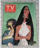 Sonny &amp; Cher Al Hirschfeld TV Guide Vintage 1974 - £18.77 GBP