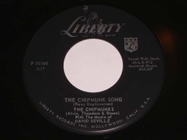 The Chipmunks David Seville Chipmunk Song Almost Good 45 Rpm Record Liberty Lbl - £32.14 GBP