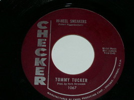 Tommy Tucker Hi Heel Sneakers I Don&#39;t Want Cha 45 Rpm Record Checker Maroon - £95.91 GBP