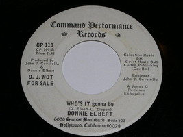 Donnie Elbert Your Red Wagon Who&#39;s It Gonna Be 45 Rpm Record Command Perf Promo - £31.89 GBP
