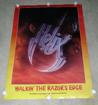 HELIX PROMOTIONAL POSTER VINTAGE 1984 RAZOR&#39;S EDGE - $69.99