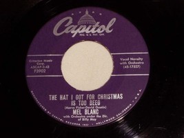 Mel Blanc The Hat I Got For Christmas Vintage Comedy 45 Rpm Record - £19.63 GBP