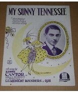 Eddie Cantor My Sunny Tennessee Sheet Music Vintage 1921 - $32.91 CAD