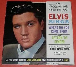 Elvis Presley Picture Sleeve Vintage Return To Sender - $119.99