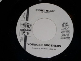 An item in the Music category: Younger Brothers Night Music 45 Rpm Record Vinyl Cream Label Promo