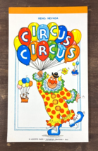 Vintage Circus Circus Casino Clown Notepad Souvenir Stationery Reno Nevada Nos - £19.48 GBP