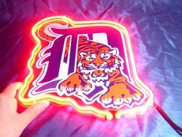 MLB Detroit Tigers Baseball Neon Light Sign 10&#39;&#39; x 8&#39;&#39; - £160.05 GBP