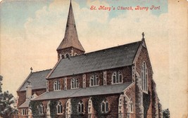 Burry Port Carmenthenshire Wales Uk~St Mary&#39;s Church Postcard 1900s - £4.16 GBP