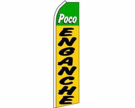 Poco Enganche Green &amp; Yellow Swooper Super Feather Advertising Flag - £19.89 GBP