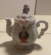 Precious Moments Ornament Ceramic Teapot Surrounded with Joy 1994 - $12.65