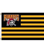 Pittsburgh Pirates Red US Flag 3X5Ft Banner USA Polyester with Brass Gro... - $30.00