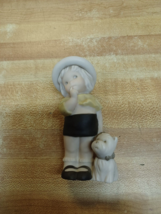 Kim Anderson Enesco figurine - Girl and her Dog 1995 - $9.89