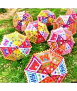 Beautiful Handmade Beach Umbrella Large Decorative Sun Parasol Gorgeous ... - €59,55 EUR