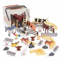 Terra by Battat  Toy Farm Animals Tube  60 Mini Figures in 12 Realistic Design - £15.59 GBP