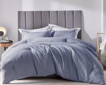 King Size Comforter Set - 3 Pieces Blue Soft Luxury Cationic Dyeing Bedd... - $92.99