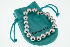 Tiffany &amp; Co.Argento Sterling 9 MM Perline Bracciale W/Astuccio - £315.39 GBP